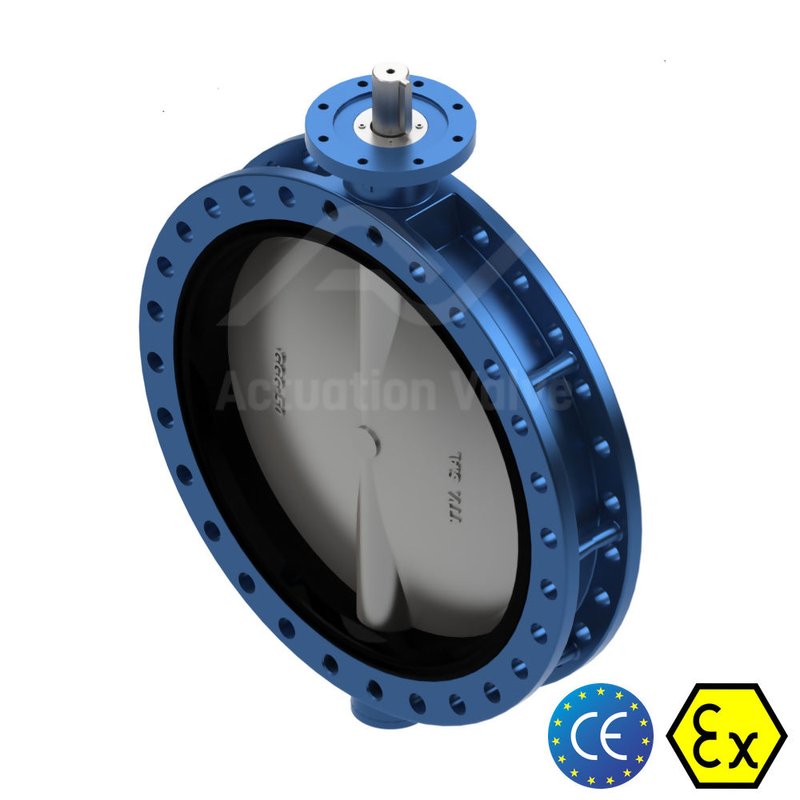Flanged 2 Inch DN50 TTV Butterfly Valve Soft Seat Ductile Iron Body